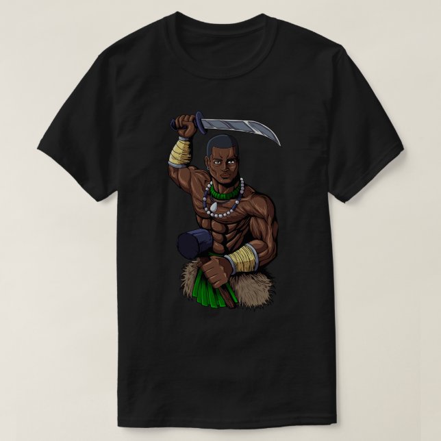 Gott der Yoruba-Religion Ogun T-Shirt (Design vorne)
