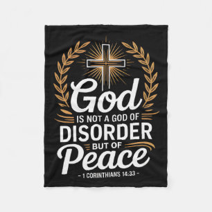 Gott des Friedens 1 Korinther 14_33 Christliches K Fleecedecke