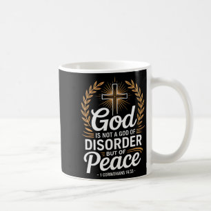 Gott des Friedens 1 Korinther 14_33 Christliches K Kaffeetasse