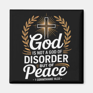 Gott des Friedens 1 Korinther 14_33 Christliches K Magnet