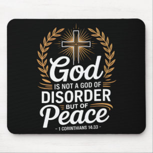 Gott des Friedens 1 Korinther 14_33 Christliches K Mousepad