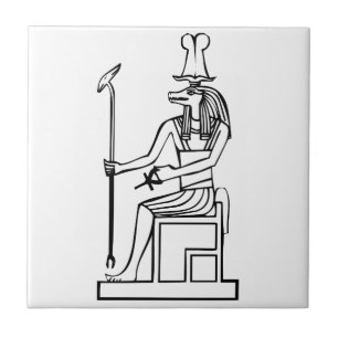 Gott des Wassers, ägyptischer Hieroglyph Fliese