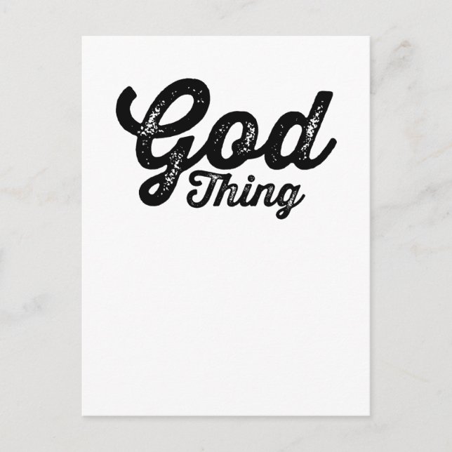 Gott Ding Christliche Inspiration Postkarte (Vorderseite)