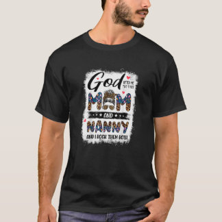 Gott Ed Me Two Titles Mama Gruschige Blumenmutter T-Shirt
