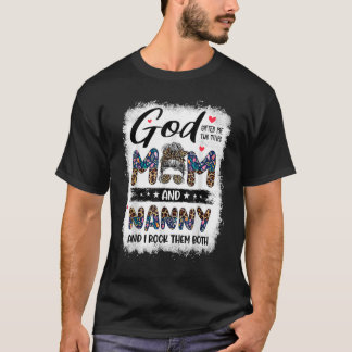 Gott Ed Me Two Titles Mama Gruschige Blumenmutter T-Shirt