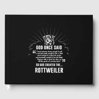 Gott einmal sagte Rottweiler | Funny Dovers Lovers Gästebuch