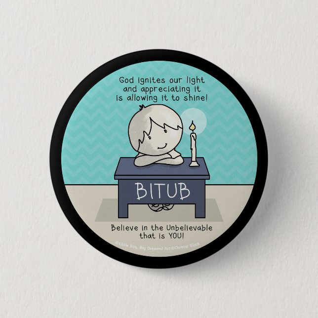 Gott entzündet unseren Leuchtknopf Button (Vorderseite)