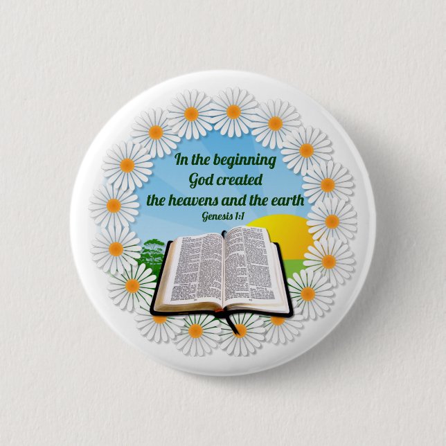 Gott erschaffen button (Vorderseite)