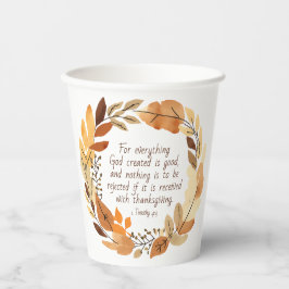 Gott erschaffen Gut | Erntedank Kreath | Neutrale Pappbecher