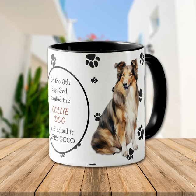 Gott erschuf den Collie Dog Tasse (Von Creator hochgeladen)