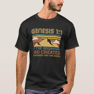 Gott erschuf die Bibel Genesis Glaube Christentum T-Shirt