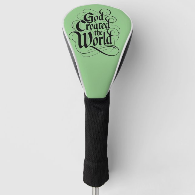 Gott erschuf die Welt Golf Headcover (Vorderseite)