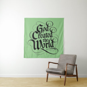 Gott erschuf die Welt Wandteppich