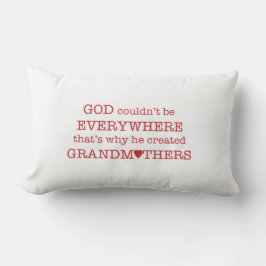 Gott erschuf Großmütter - Rote Herzen Lendenkissen