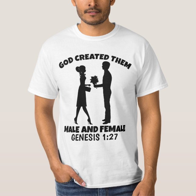 GOTT ERSTELLTE SIE T - SHIRT FÜR MÄNNER UND FRAUEN (Vorderseite)