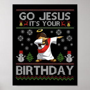 Gott, es ist dein Geburtstag, das Weihnachten schl Poster