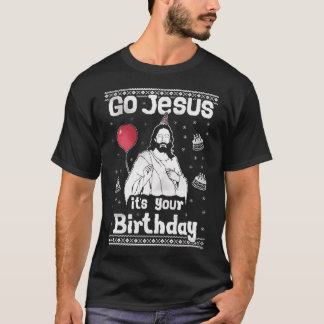 Gott, es ist dein Geburtstag Ugly Weihnachts-Sweat T-Shirt