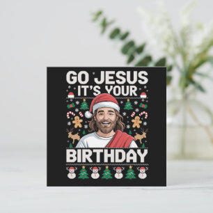 Gott, es ist dein Geburtstag Ugly Weihnachtskraut Feiertagskarte