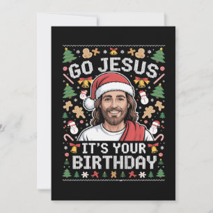 Gott, es ist dein Geburtstag Ugly Weihnachtskraut Feiertagskarte