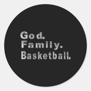 Gott Familie Baseball Runder Aufkleber
