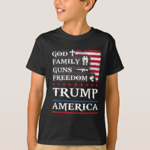 Gott Familie Gewehre & amp; Freiheit Trump Amerika T-Shirt