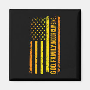 Gott Familie Indoor-Klettern Us Amerikanische Flag Magnet