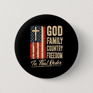 Gott Familie Land Dom In Dieser Reihenfolge Usa Fl Button