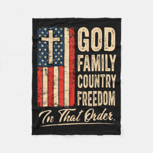Gott Familie Land Dom In Dieser Reihenfolge Usa Fl Fleecedecke