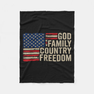 Gott Familie Land Dom Patriotisch Christlich Usa F Fleecedecke