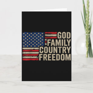 Gott Familie Land Freiheit Patriotisch Christlich Karte