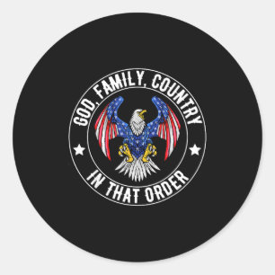 Gott Familie Land In Eben Dieser Reihenfolge Chris Runder Aufkleber