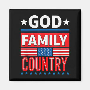 Gott Familie Land Konservative Glaube Amerikanisch Magnet