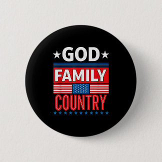 Gott Familie Land Konservativer Glaube Amerikanisc Button