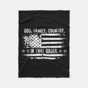 Gott Familie Land Patriotischer Glaube Stolz Usa F Fleecedecke