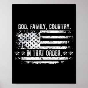 Gott Familie Land Patriotischer Glaube Stolz Usa F Poster