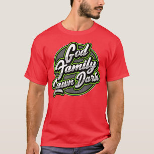 Gott, Familie & Rasen-Darts-T - Shirt