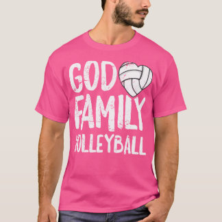 Gott Familie Volleyball Frauen Männer Mädchen Spie T-Shirt