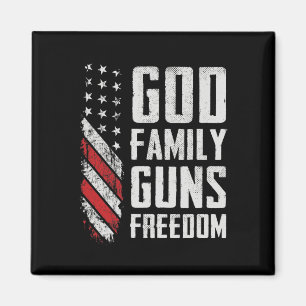 Gott Familie Waffen Freiheit - Pro-Waffen-Christen Magnet