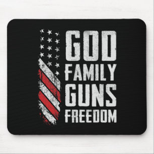 Gott Familie Waffen Freiheit - Pro-Waffen-Christen Mousepad
