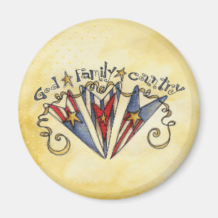 Gott-Familien-Land Amerika Magnet