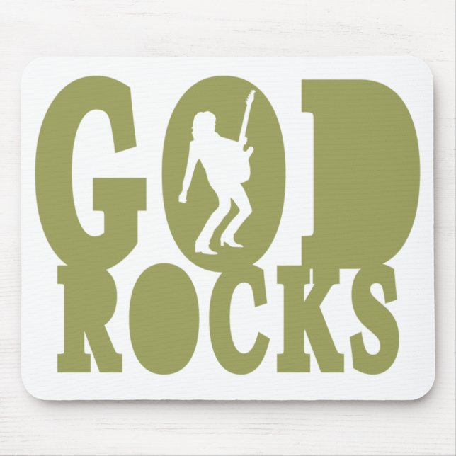 Gott-Felsen - christlicher Felsen-Gang! Mousepad (Vorne)