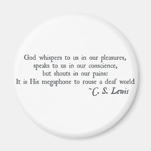 Gott flüstert uns in unseren Genuss Magnet