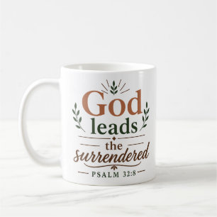 Gott führt den ergebenen Bibelvers-Zitat Kaffeetasse