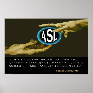 Gott gab den Gehörlosen (36"x24") Poster