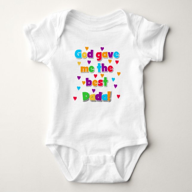 Gott gab mir den besten Dada Baby Bodysuit Baby Strampler (Vorderseite)