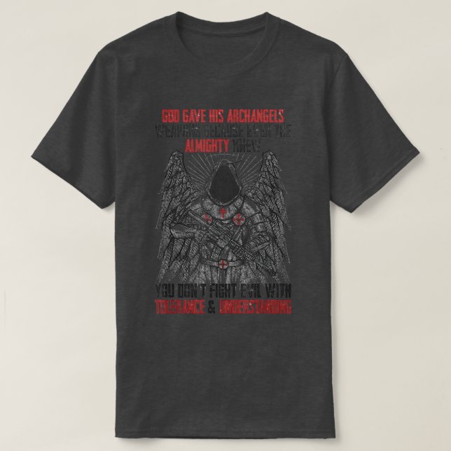 Gott gab seine Archangels Waffen T-Shirt (Design vorne)