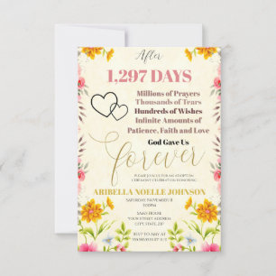 Gott gab uns für immer bearbeitbare Adoption Einla Einladung