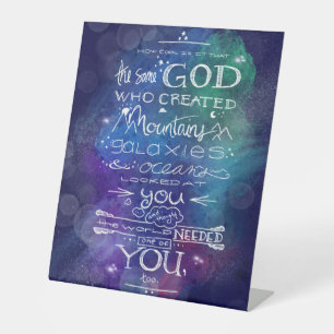 Gott Galaxie zitieren astronomische Geschenk inspi Sockelschild