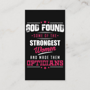 Gott gemachter Optiker-unglaublich witzig Visitenkarte