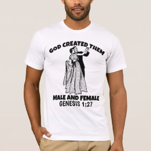 GOTT GESCHAFFENE MÄNNER UND CHRISTLICHE T - SHIRT